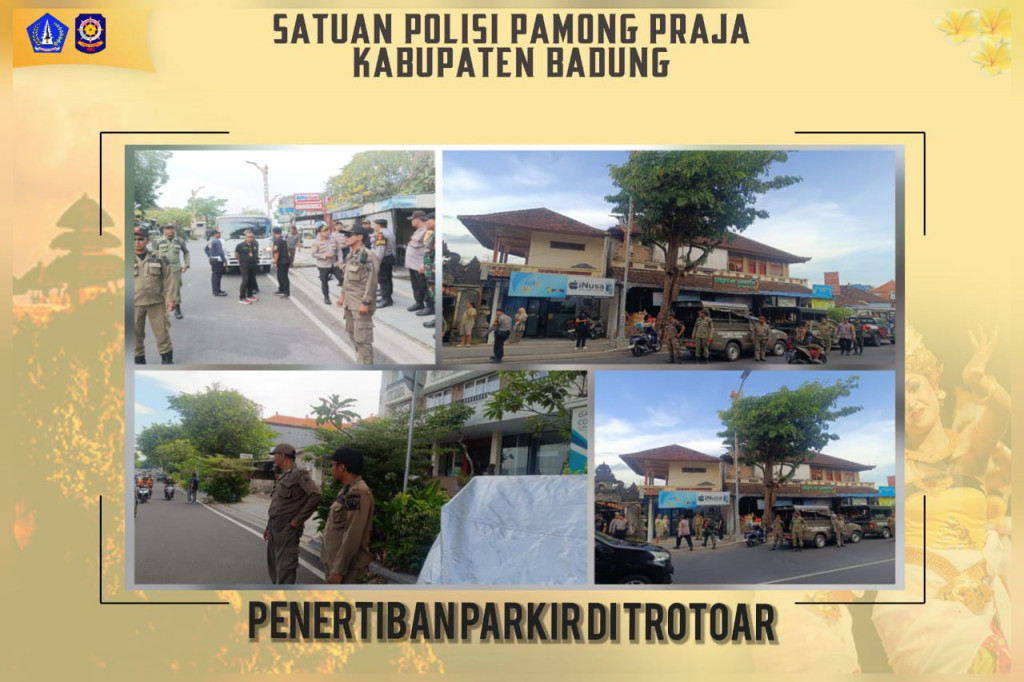 PELANGGAR PPARRKIR DI TROTOAR DI TERTIBKAN SATPOL PP